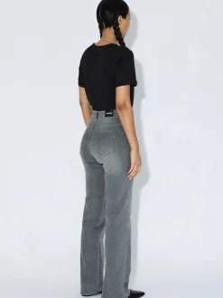 Dr. Denim Damen Jeans - Moxy High Straight in grau