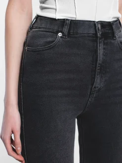Dr. Denim Damen Jeans – Moxy High Flare in grau
