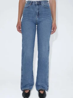 Dr. Denim Damen Jeans - Moxy High Straight in light stone