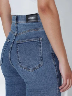 Dr. Denim Damen Jeans - Moxy High Straight in light stone