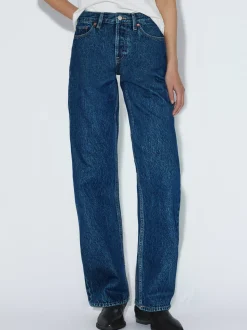 Dr. Denim Damen Jeans – Nika Mid Straight in denim