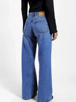 Dr. Denim Damen Jeans – Rhue Low Wide Jeans in medium stone
