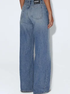 Dr. Denim Damen Jeans – Rhue Low Wide Jeans in light stone