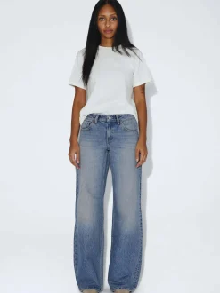 Dr. Denim Damen Jeans – Rhue Low Wide Jeans in light stone