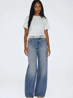 Dr. Denim Damen Jeans – Rhue Low Wide Jeans in light stone