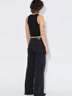 Dr. Denim Damen Jeans – Zila Mid Wide in schwarz