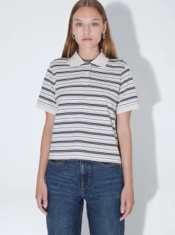 Dr. Denim Damen Polo – Jade SS Polo in beige mehrfarbig