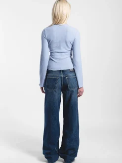 Dr. Denim Damen Strickjacke – Erica in blau