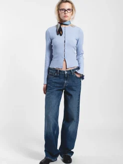 Dr. Denim Damen Strickjacke – Erica in blau