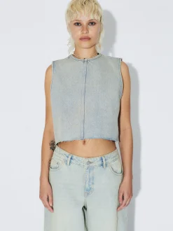 Dr. Denim Damen Top – Erin Top in bleached