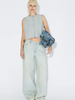 Dr. Denim Damen Top – Erin Top in bleached