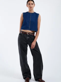 Dr. Denim Damen Top – Erin Top in denim