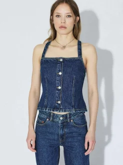 Dr. Denim Damen Top – Niamh in denim