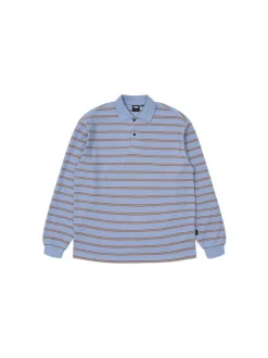 Dr. Denim Unisex Langarmshirt – Reno Polo in blau