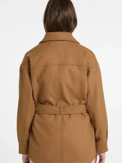 Dreimaster Damen Übergangsjacke aus Wollgemisch in braun