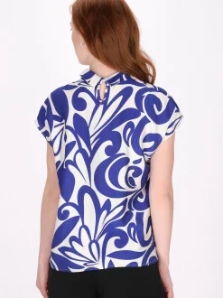 Dreimaster Damen Bluse in blau