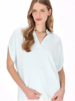 Dreimaster Damen Bluse in blau
