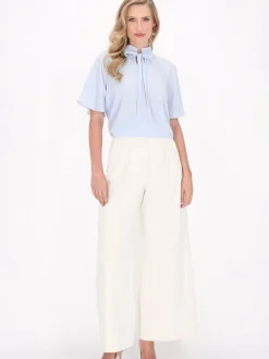 Dreimaster Damen Bluse in hellblau