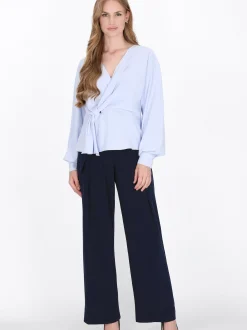Dreimaster Damen Bluse in hellblau