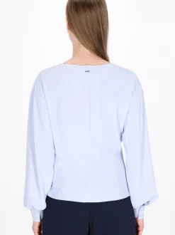 Dreimaster Damen Bluse in hellblau