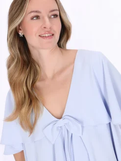 Dreimaster Damen Bluse in hellblau