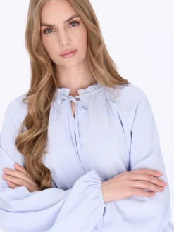 Dreimaster Damen Bluse in hellblau