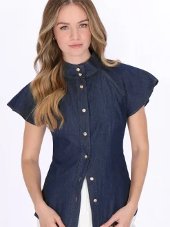 Dreimaster Damen Bluse in marine