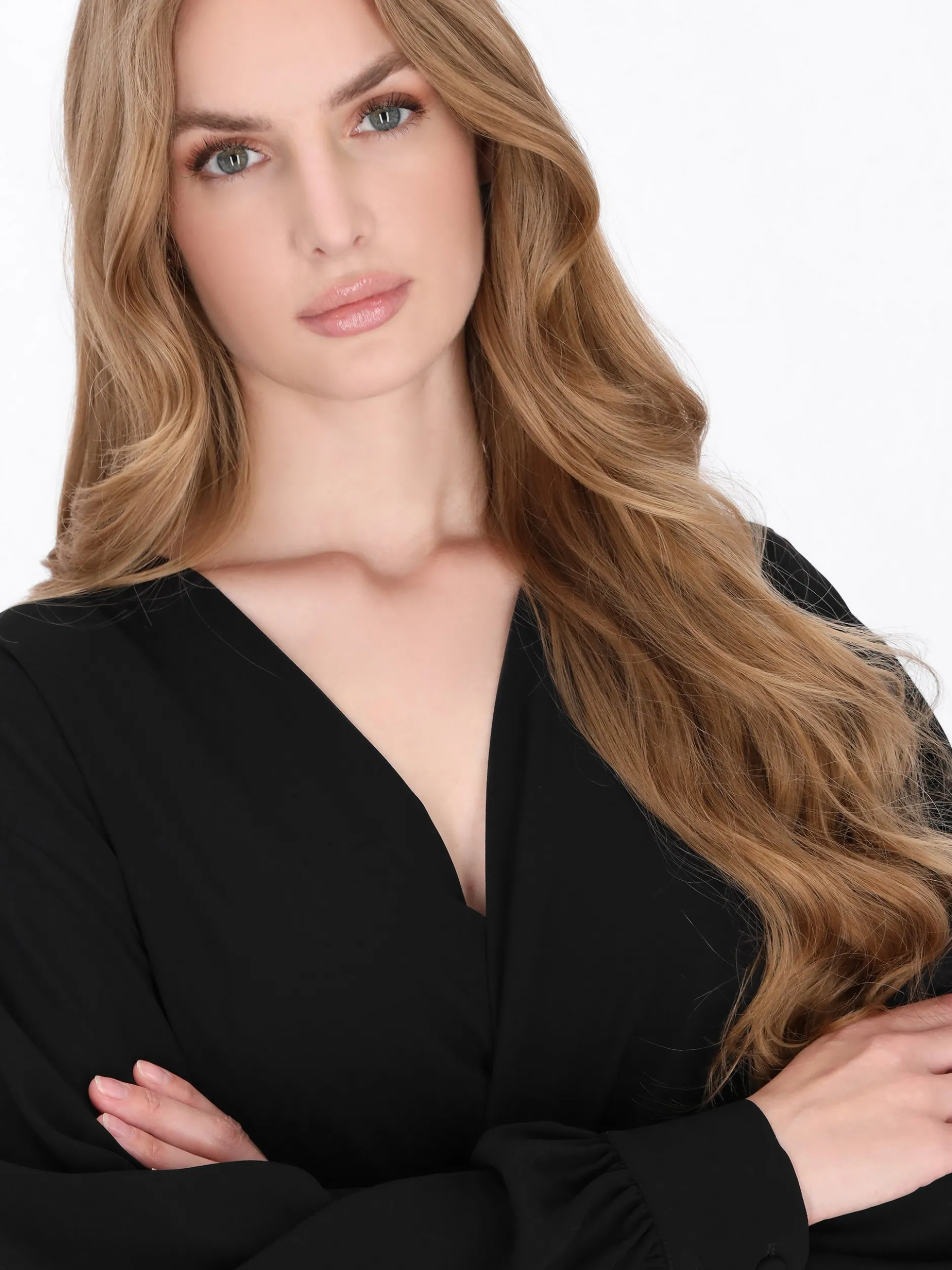 Dreimaster Damen Bluse in schwarz