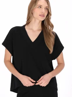 Dreimaster Damen Bluse in schwarz