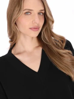 Dreimaster Damen Bluse in schwarz