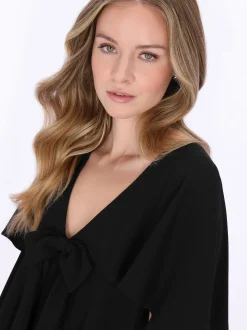 Dreimaster Damen Bluse in schwarz