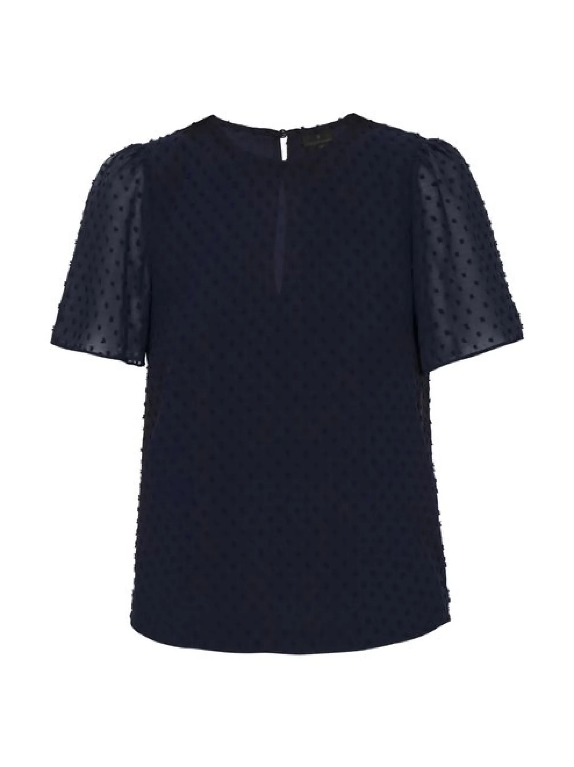 Dreimaster Damen Bluse in schwarz - Ausschnitt: Rundhals