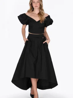 Dreimaster Damen Bluse in schwarz