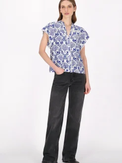 Dreimaster Damen Bluse in schwarz