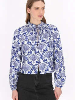 Dreimaster Damen Bluse in schwarz