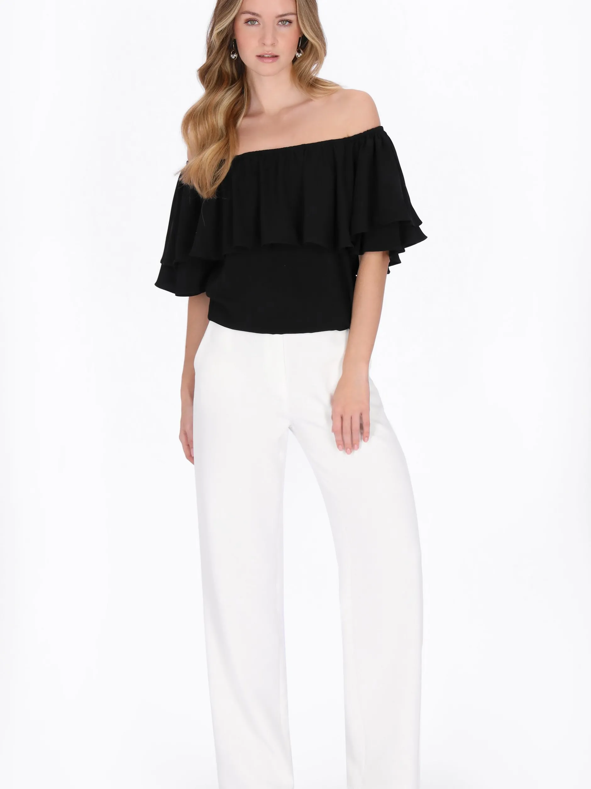 Dreimaster Damen Bluse in schwarz