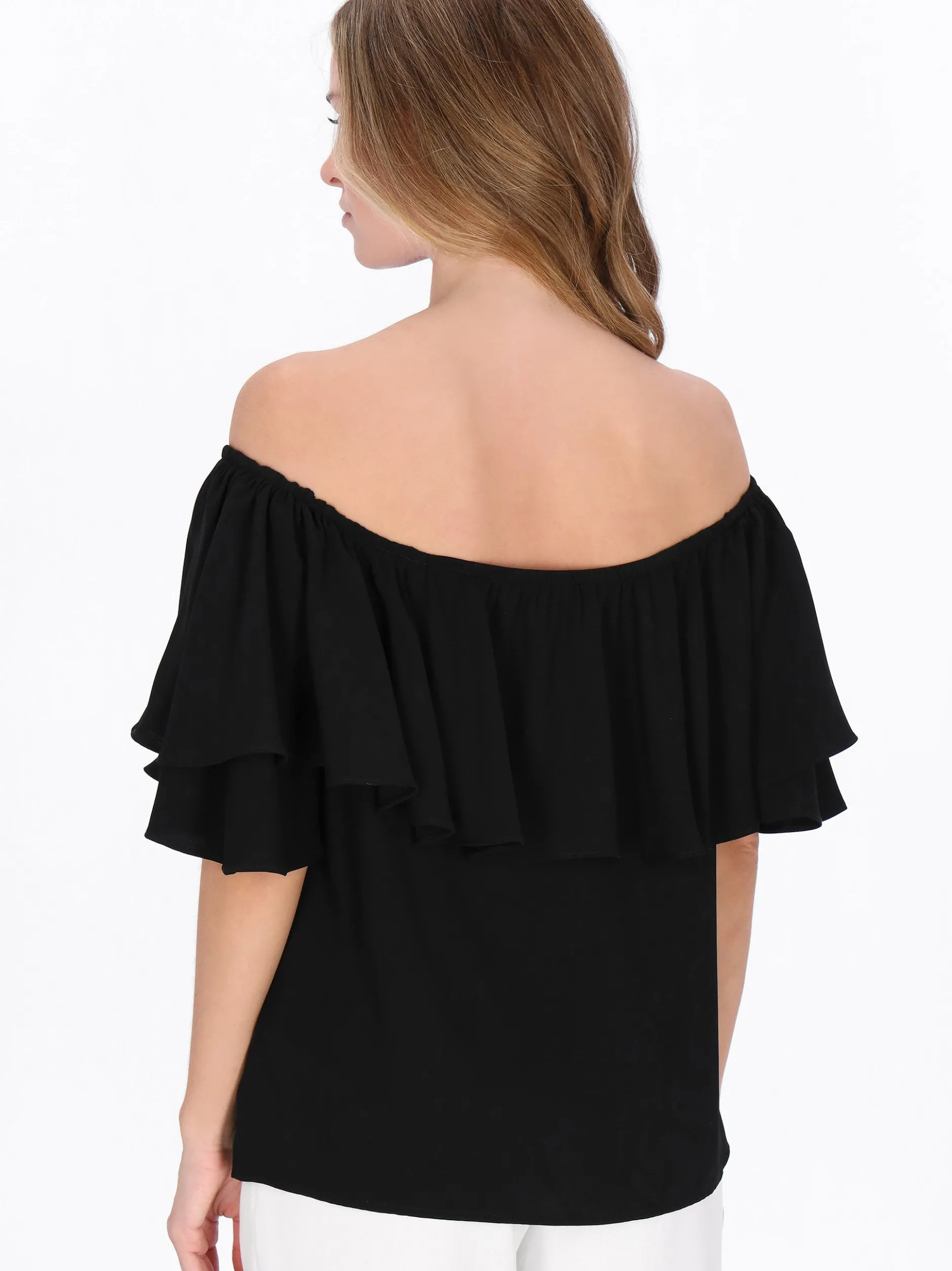 Dreimaster Damen Bluse in schwarz