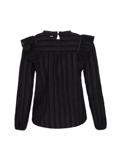 Dreimaster Damen Bluse in schwarz