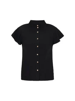 Dreimaster Damen Bluse in schwarz