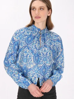 Dreimaster Damen Bluse in türkis