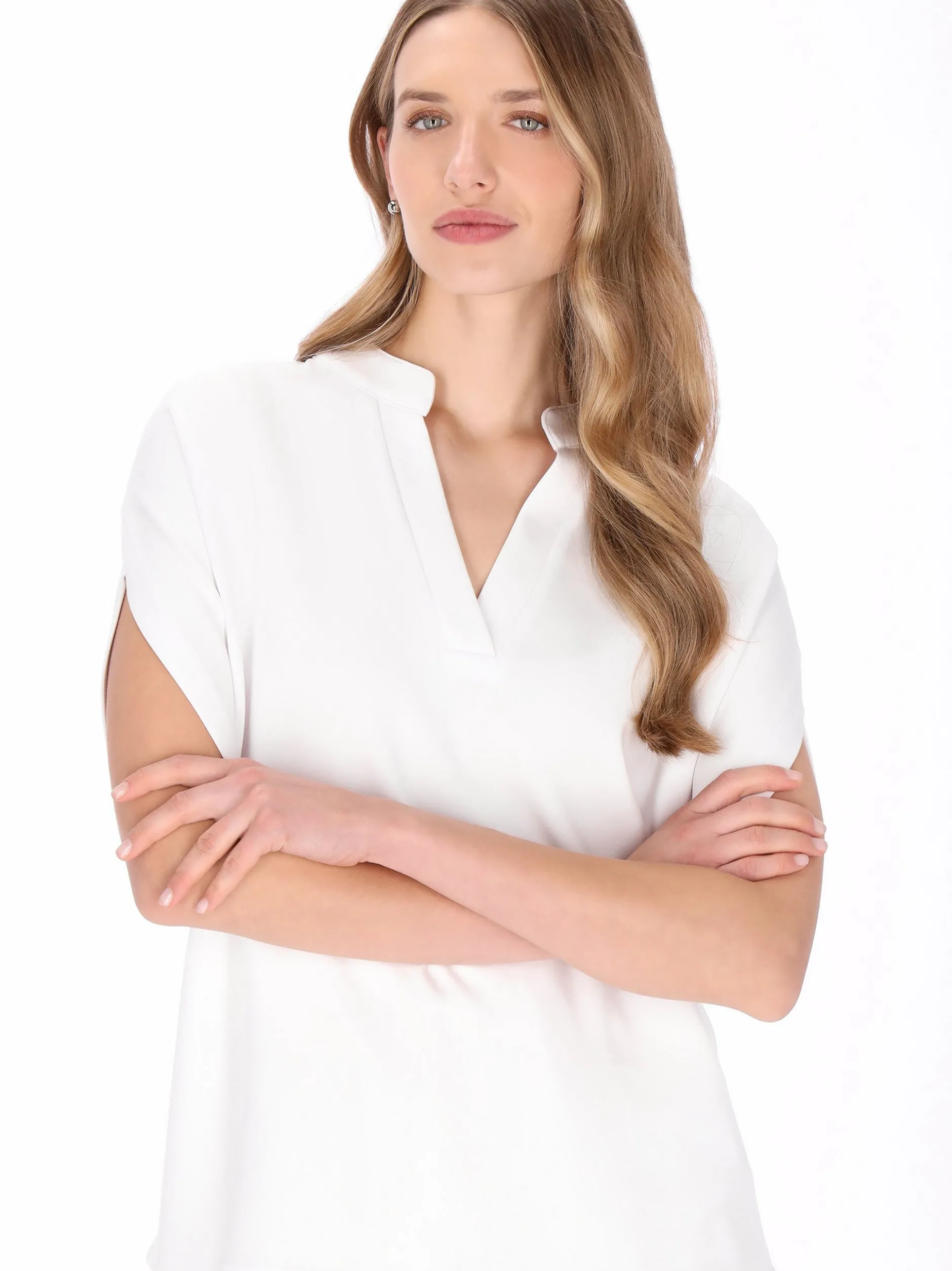 Dreimaster Damen Bluse in weiß