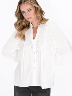 Dreimaster Damen Bluse in weiß