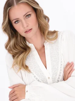 Dreimaster Damen Bluse in weiß
