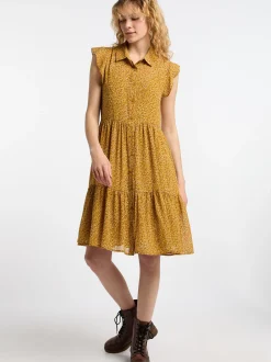 Dreimaster Damen Blusenkleid in mehrfarbig
