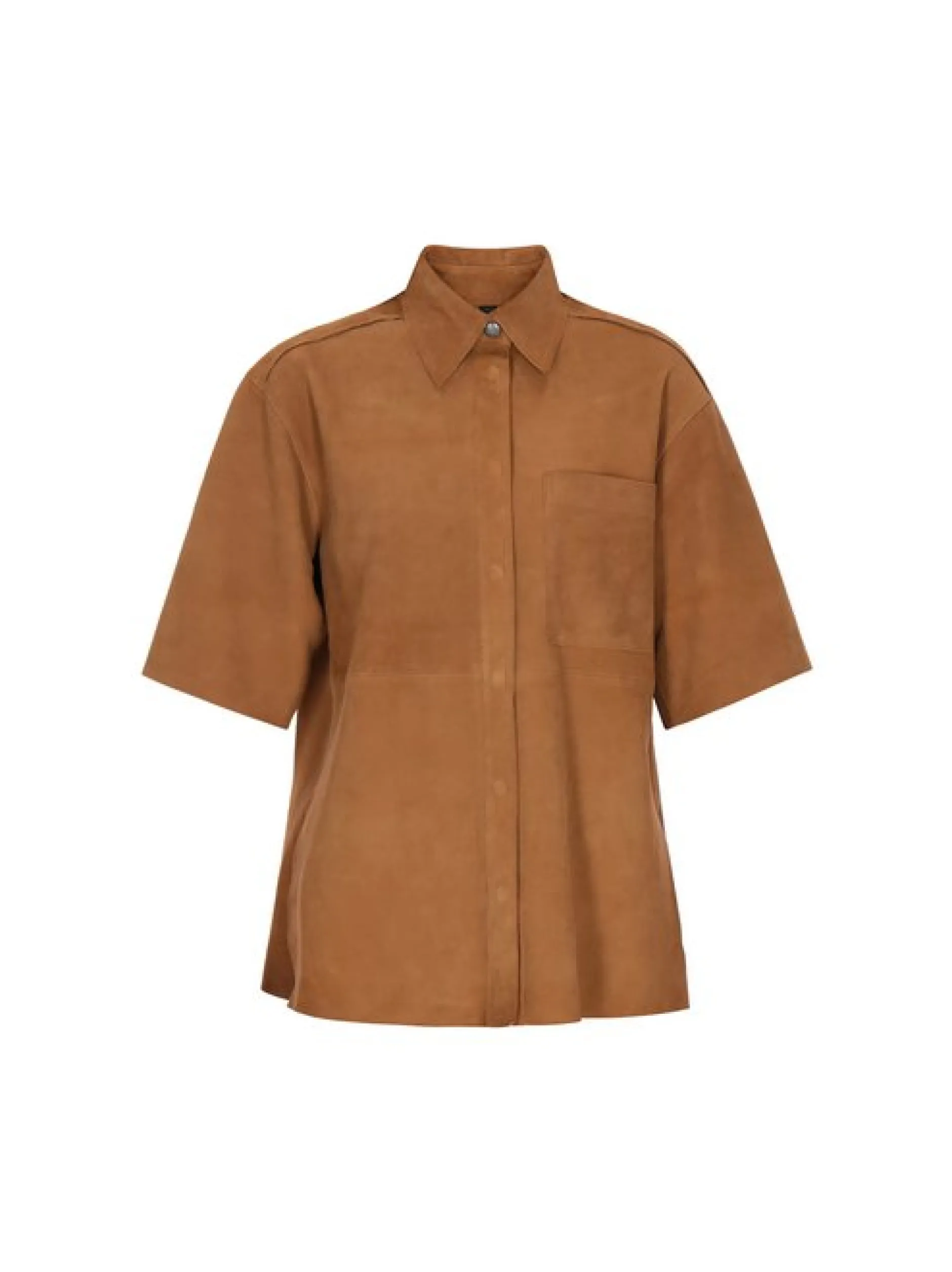 Dreimaster Damen Hemdbluse in cognac