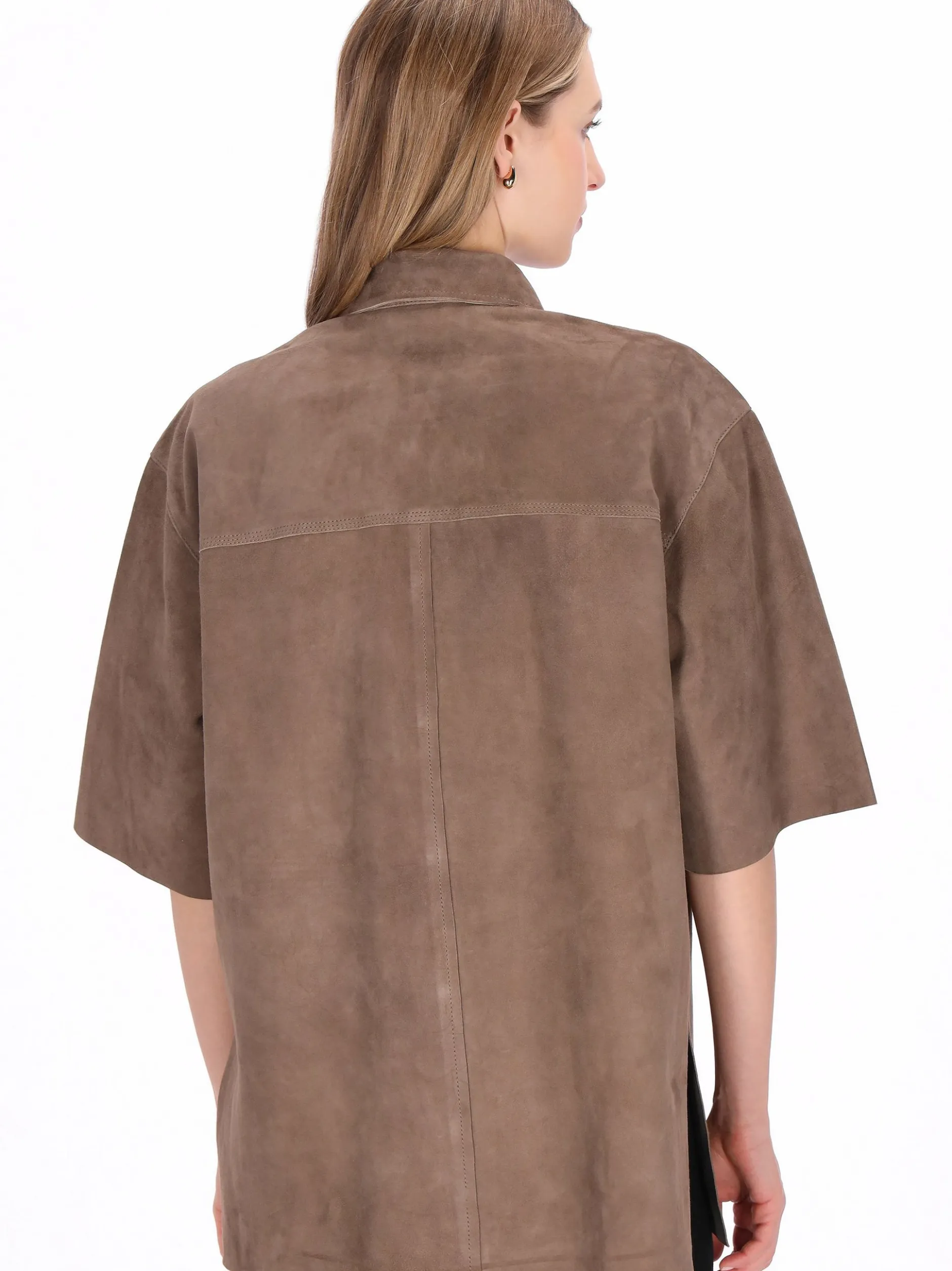 Dreimaster Damen Hemdbluse in taupe