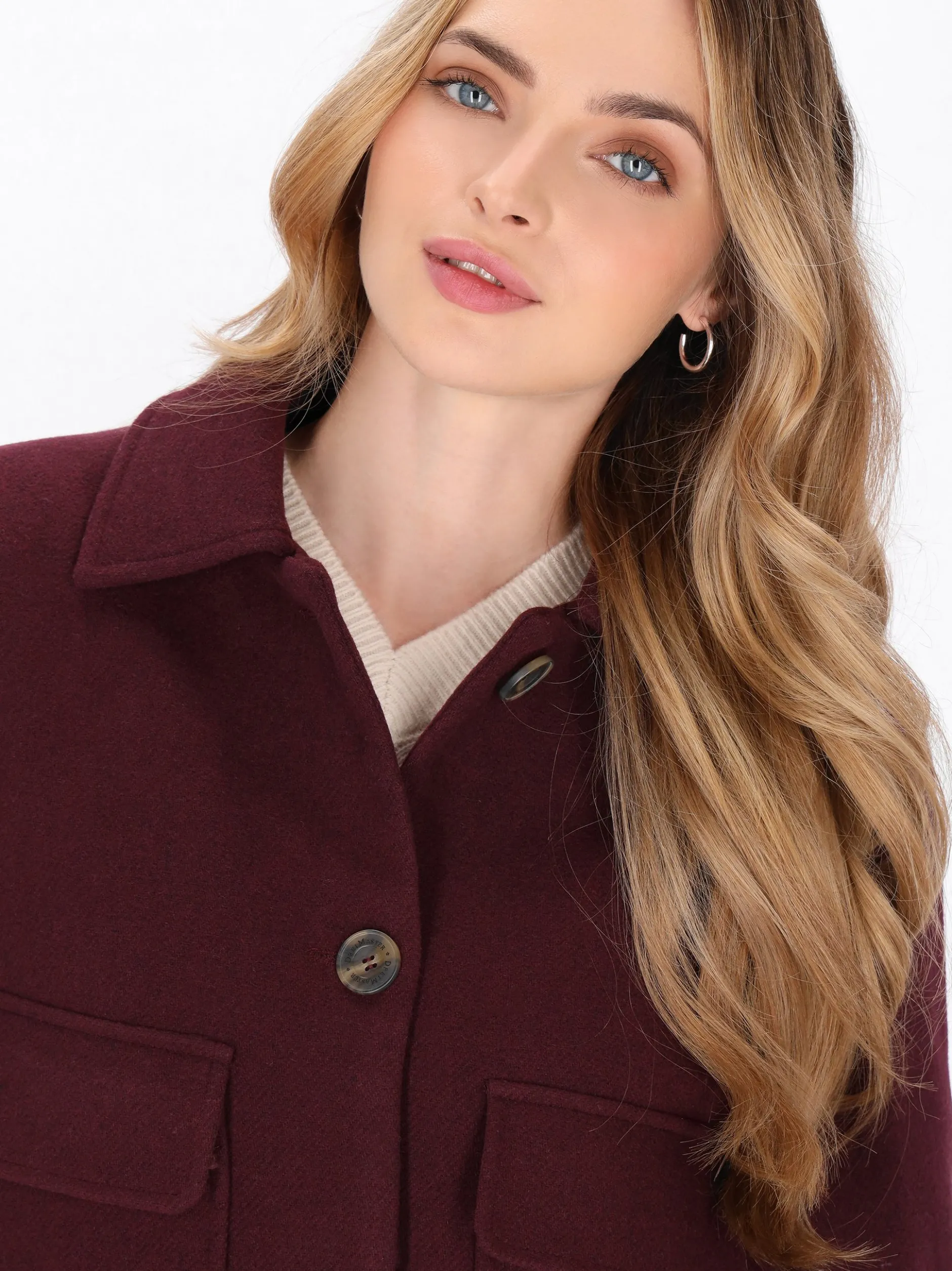 Dreimaster Damen Jacke in bordeaux