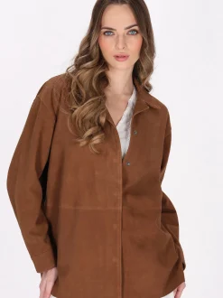 Dreimaster Damen Jacke in cognac