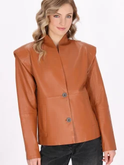 Dreimaster Damen Jacke in cognac