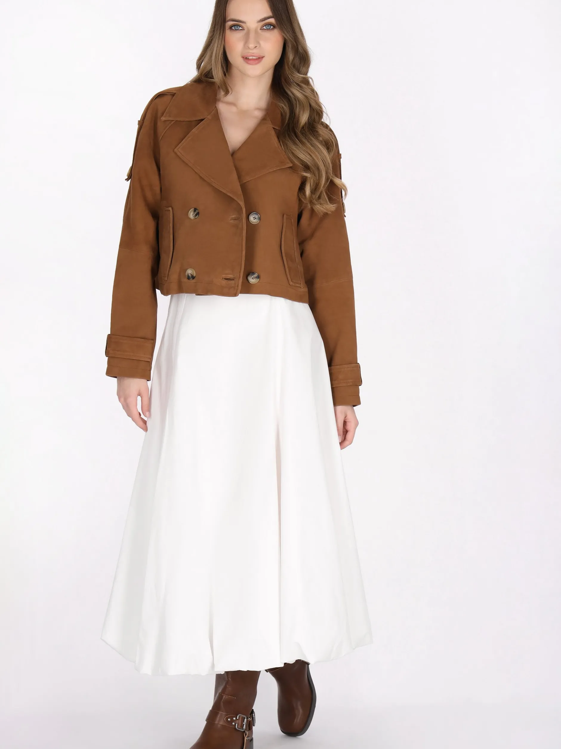 Dreimaster Damen Jacke in cognac